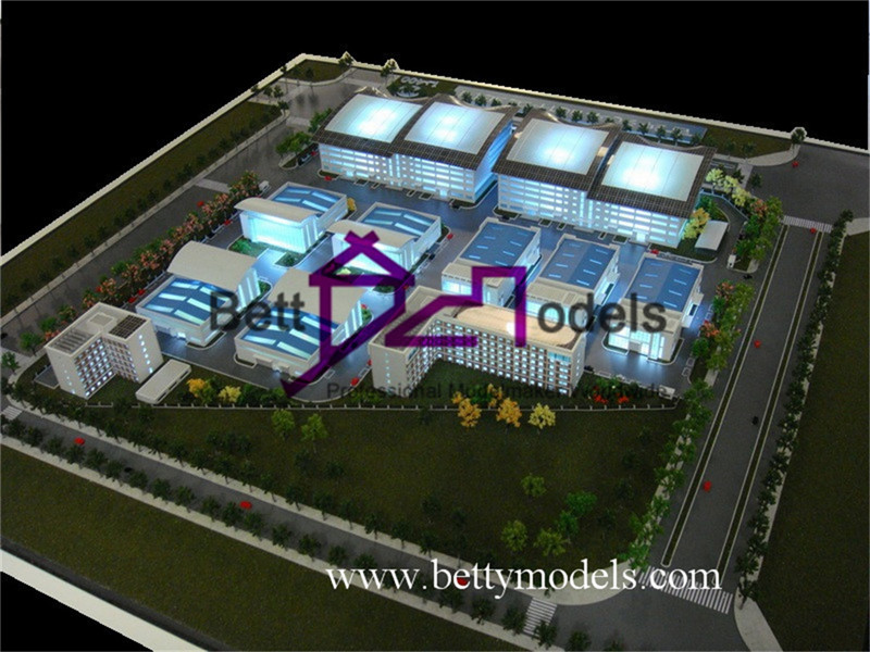インド工場の建築模型